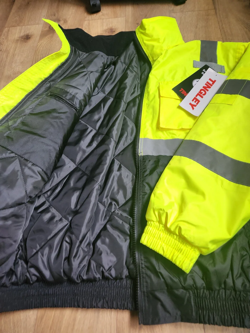 NWT Tingley Bomber II High-Visibility Yellow and Black Safety Work Jacket XL